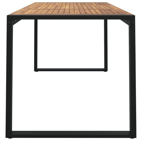 Tuintafel met U-vormige poten 160x80x75 cm massief acaciahout MeubelReus