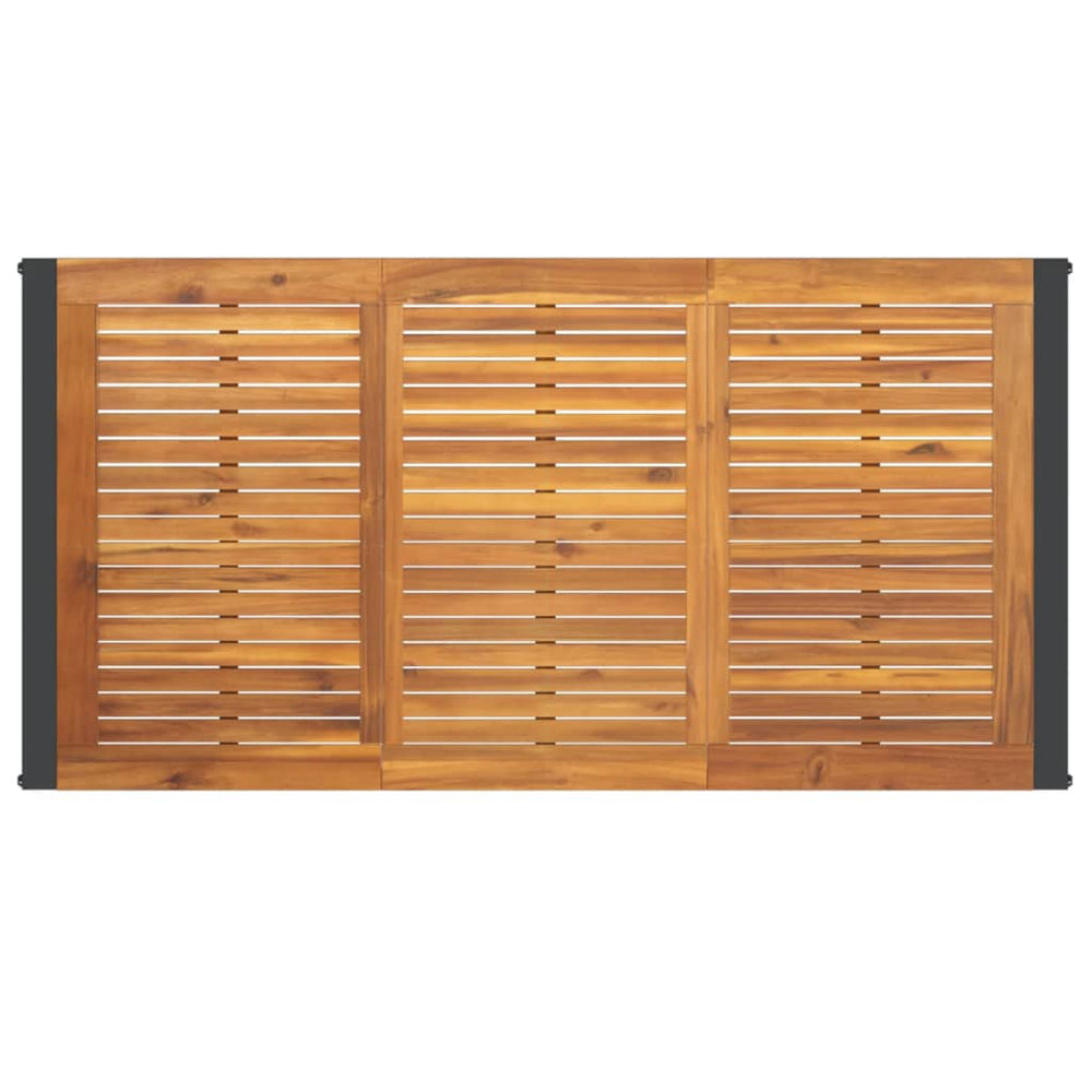 Tuintafel met U-vormige poten 160x80x75 cm massief acaciahout MeubelReus