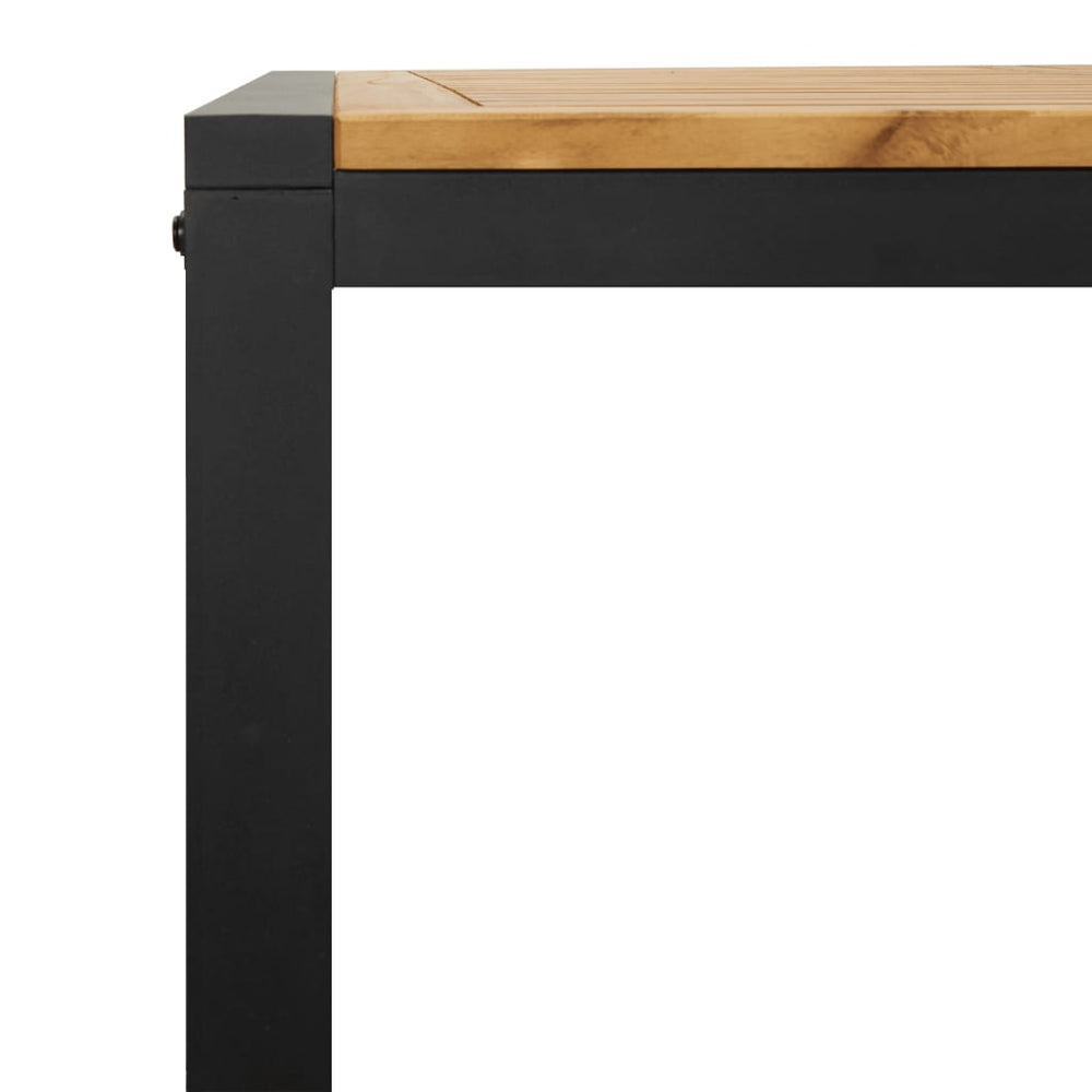 Tuintafel met U-vormige poten 160x80x75 cm massief acaciahout MeubelReus