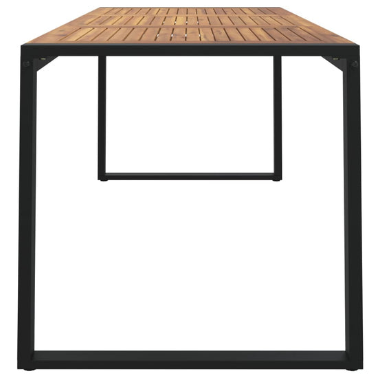 Tuintafel met U-vormige poten 180x90x75 cm massief acaciahout MeubelReus