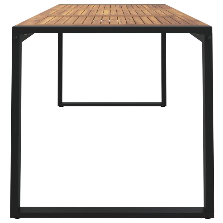 Tuintafel met U-vormige poten 180x90x75 cm massief acaciahout MeubelReus