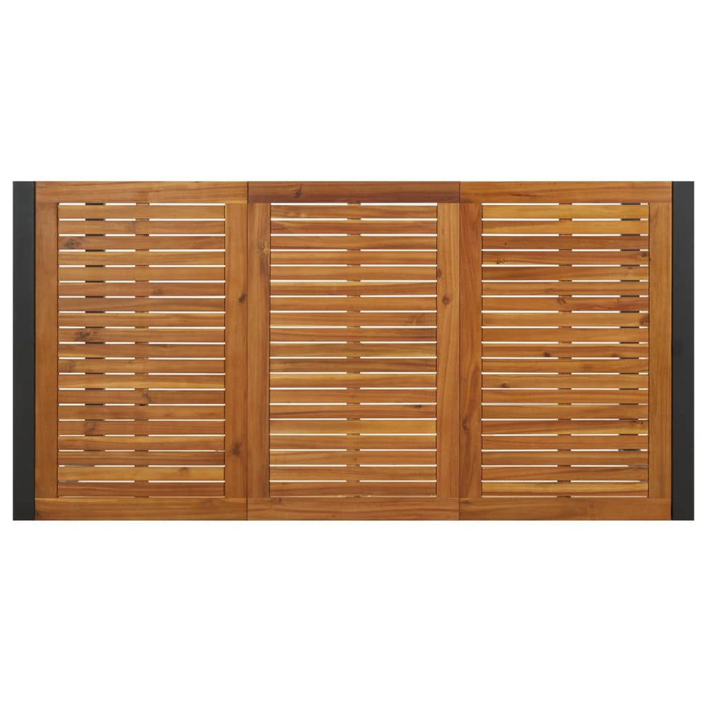 Tuintafel met U-vormige poten 180x90x75 cm massief acaciahout MeubelReus
