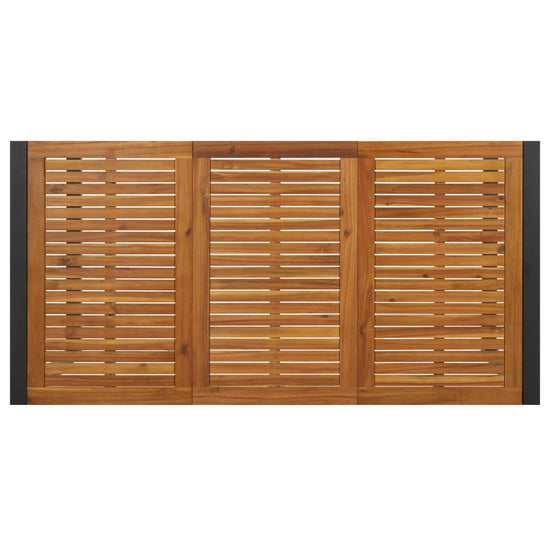 Tuintafel met U-vormige poten 180x90x75 cm massief acaciahout MeubelReus