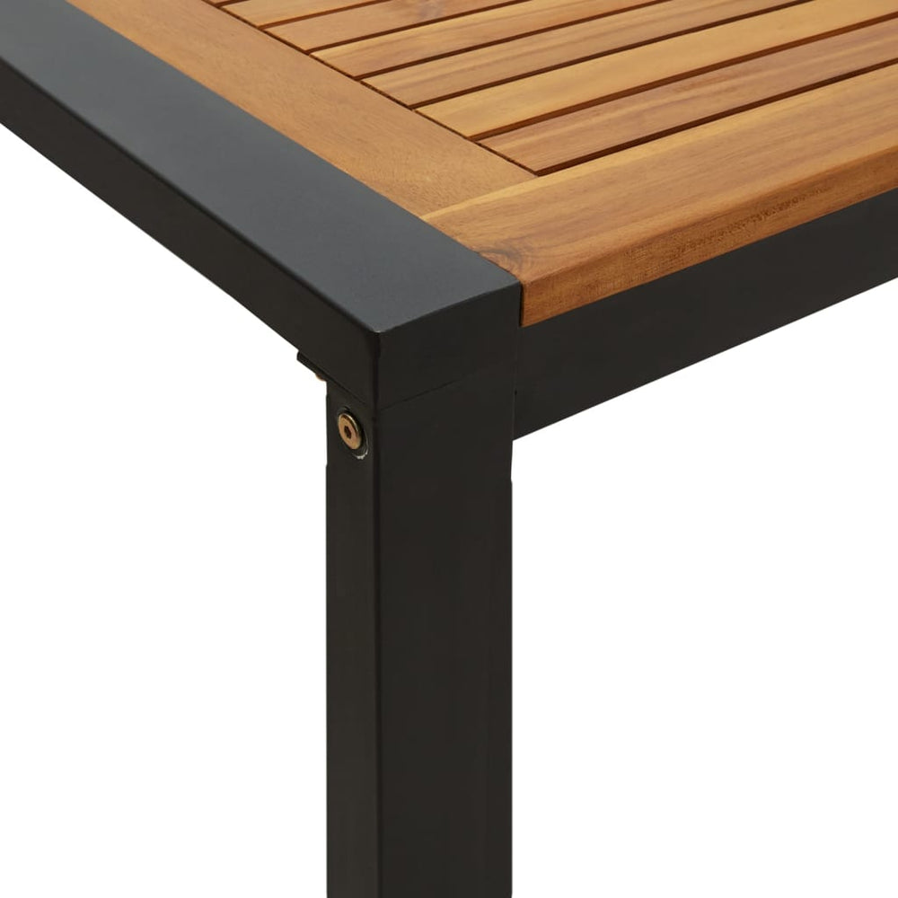 Tuintafel met U-vormige poten 180x90x75 cm massief acaciahout MeubelReus