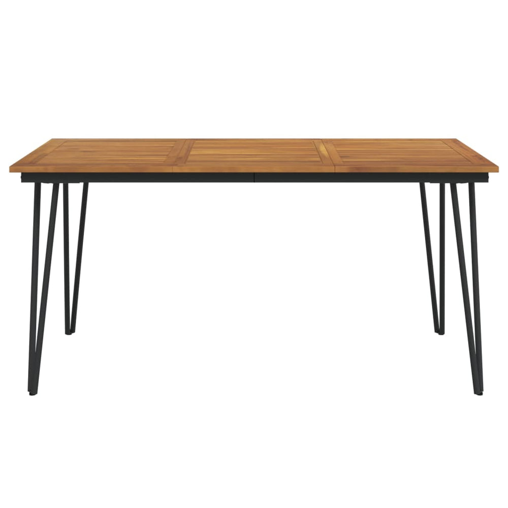 Tuintafel met haarspeldpoten 160x80x75 cm massief acaciahout MeubelReus