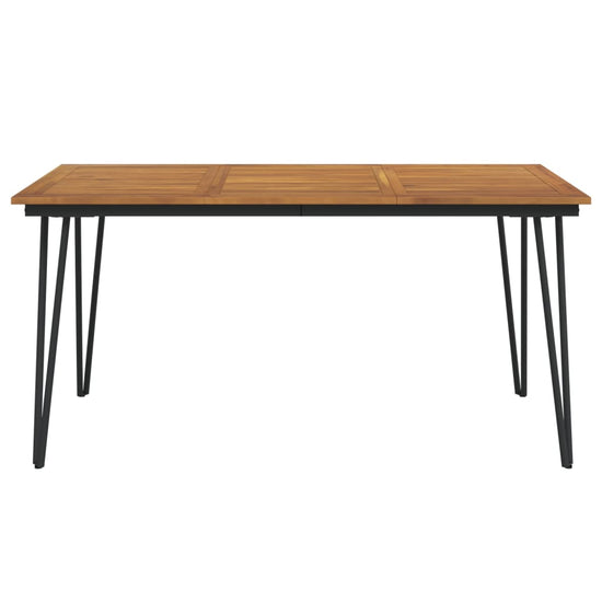 Tuintafel met haarspeldpoten 160x80x75 cm massief acaciahout MeubelReus
