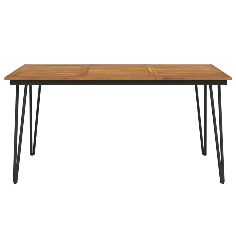 Tuintafel met haarspeldpoten 160x80x75 cm massief acaciahout MeubelReus