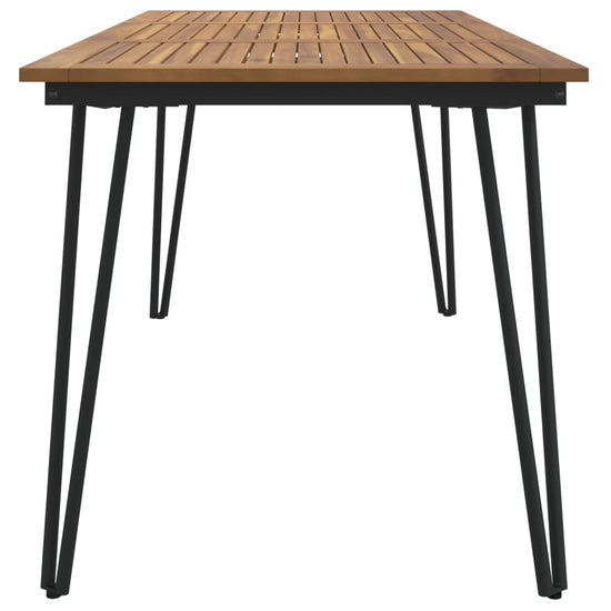 Tuintafel met haarspeldpoten 160x80x75 cm massief acaciahout MeubelReus