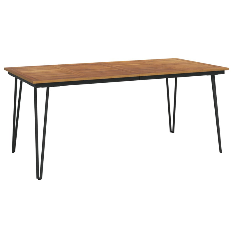 Tuintafel met haarspeldpoten 180x90x75 cm massief acaciahout MeubelReus