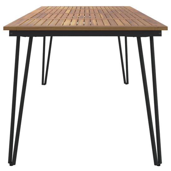 Tuintafel met haarspeldpoten 180x90x75 cm massief acaciahout MeubelReus