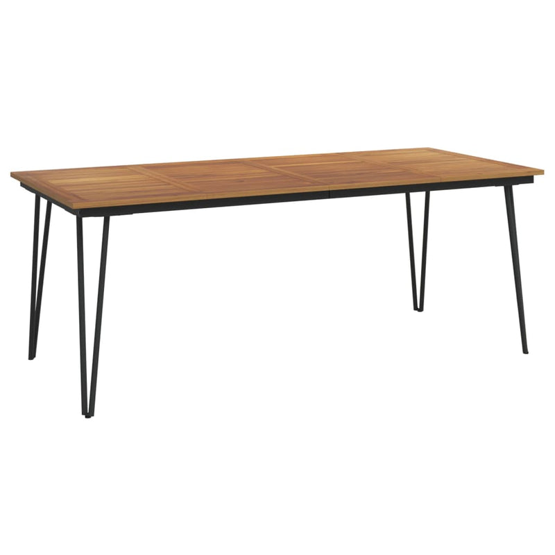 Tuintafel met haarspeldpoten 200x90x75 cm massief acaciahout MeubelReus