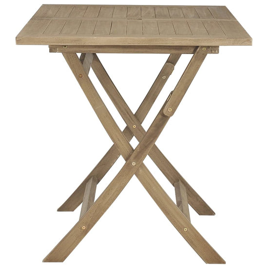 Tuintafel inklapbaar 120x70x75 cm massief teakhout grijs MeubelReus