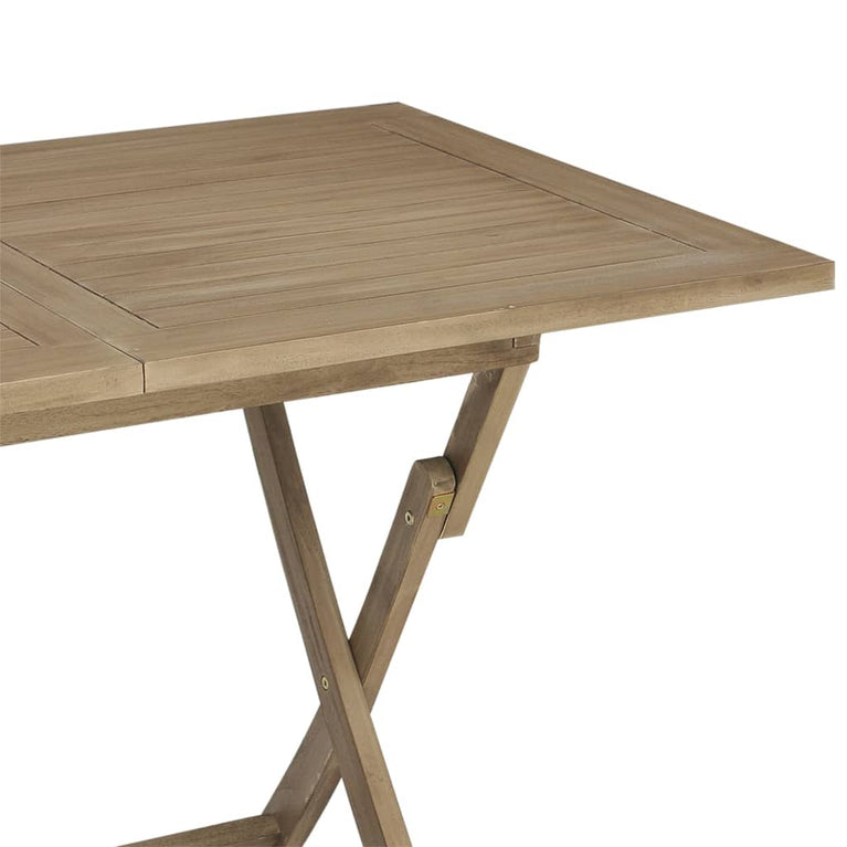 Tuintafel inklapbaar 120x70x75 cm massief teakhout grijs MeubelReus