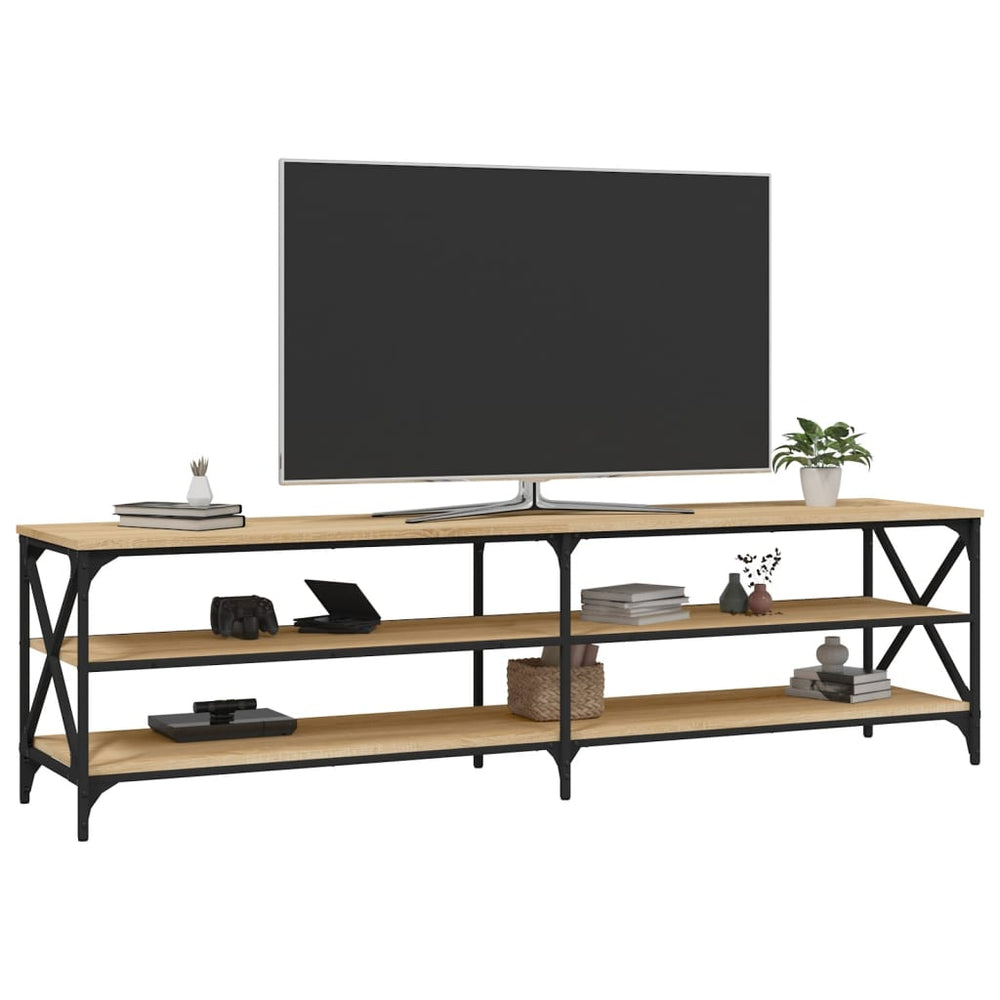 Tv-meubel 180x40x50 cm bewerkt hout sonoma eikenkleurig MeubelReus