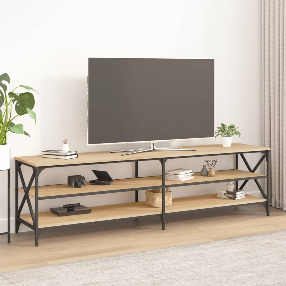 Tv-meubel 180x40x50 cm bewerkt hout sonoma eikenkleurig MeubelReus