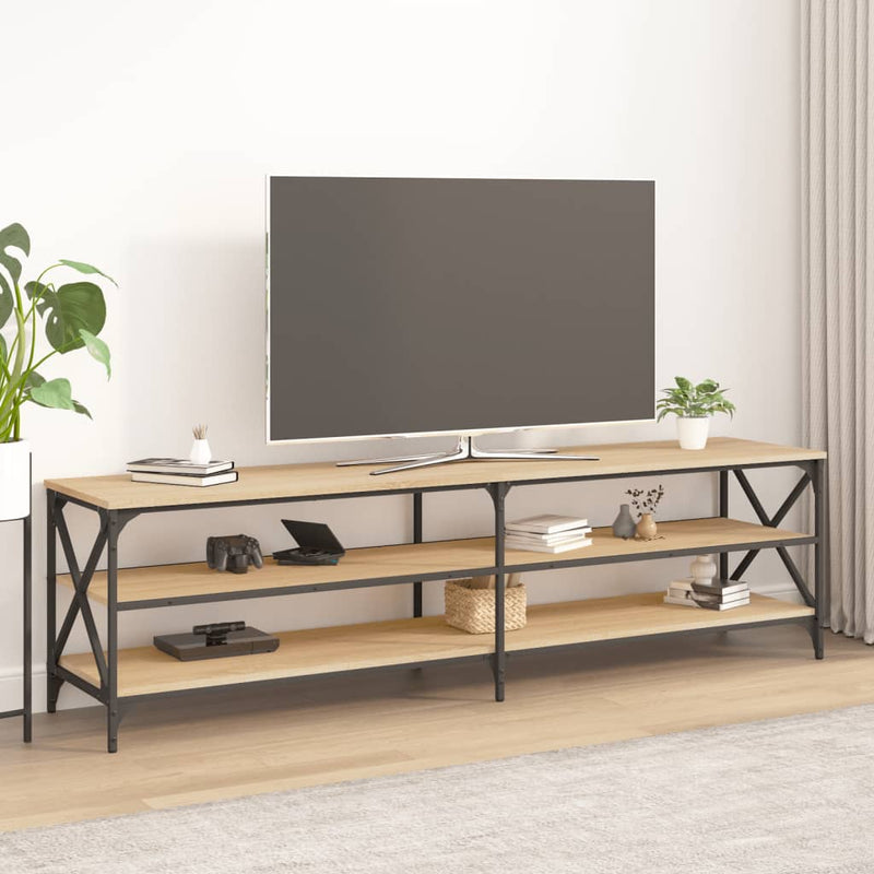 Tv-meubel 180x40x50 cm bewerkt hout sonoma eikenkleurig MeubelReus