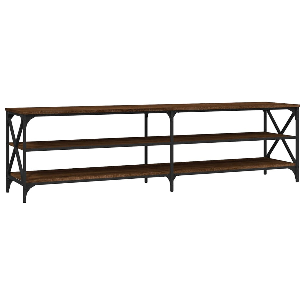 Tv-meubel 180x40x50 cm bewerkt hout bruin eikenkleur MeubelReus