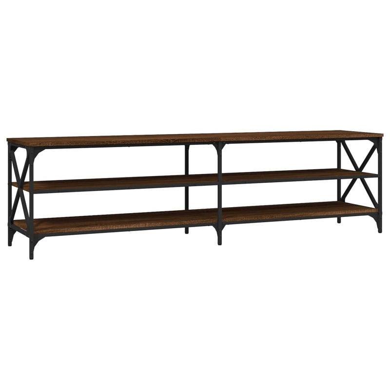 Tv-meubel 180x40x50 cm bewerkt hout bruin eikenkleur MeubelReus