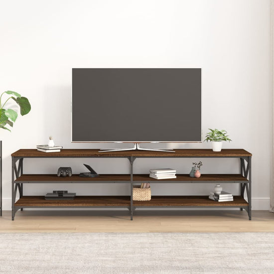 Tv-meubel 180x40x50 cm bewerkt hout bruin eikenkleur MeubelReus