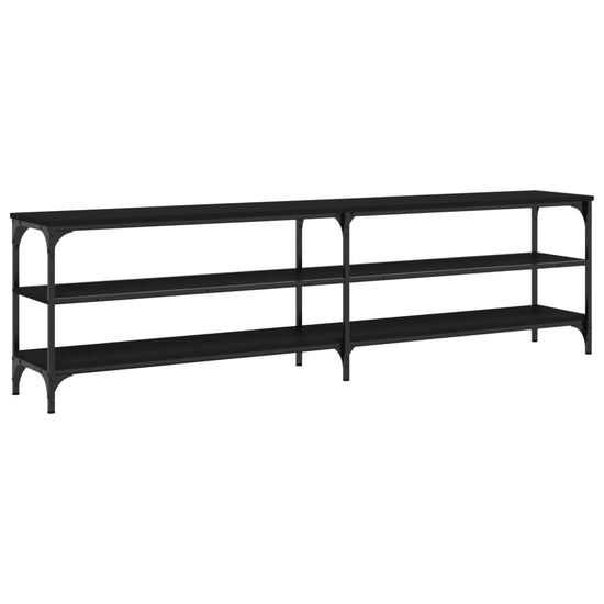 Tv-meubel 180x30x50 cm bewerkt hout metaal zwart MeubelReus