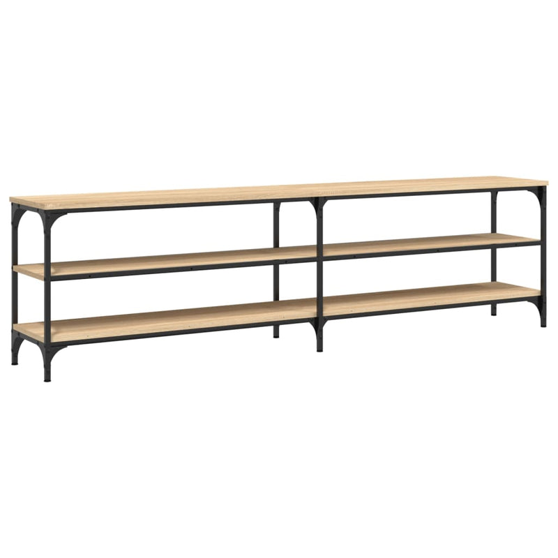 Tv-meubel 180x30x50 cm bewerkt hout metaal sonoma eikenkleurig MeubelReus