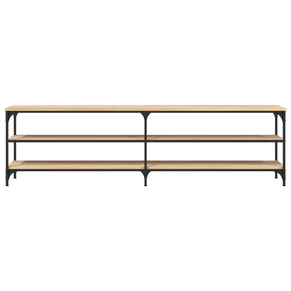 Tv-meubel 180x30x50 cm bewerkt hout metaal sonoma eikenkleurig MeubelReus