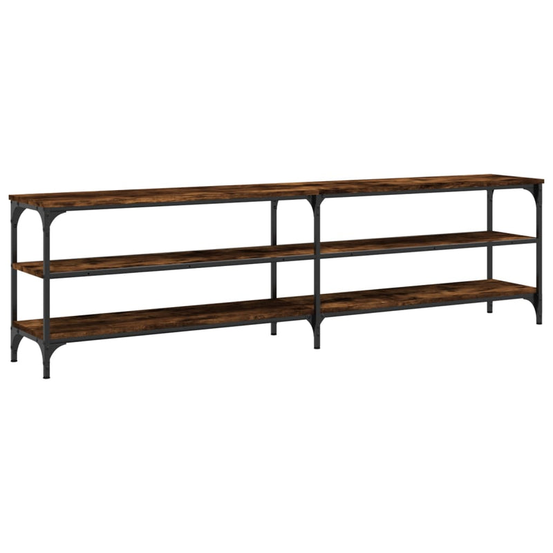 Tv-meubel 180x30x50 cm bewerkt hout metaal gerookt eikenkleurig MeubelReus