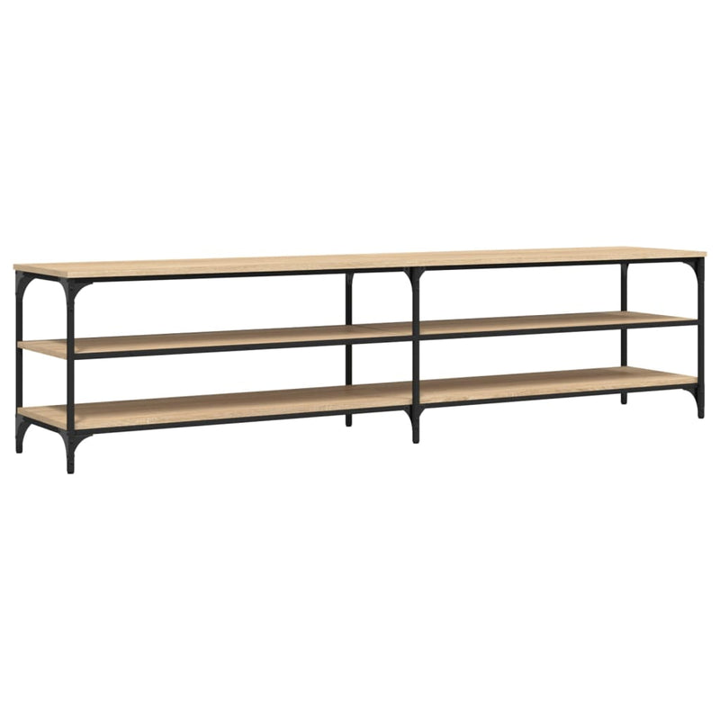 Tv-meubel 200x30x50 cm bewerkt hout metaal sonoma eikenkleurig MeubelReus