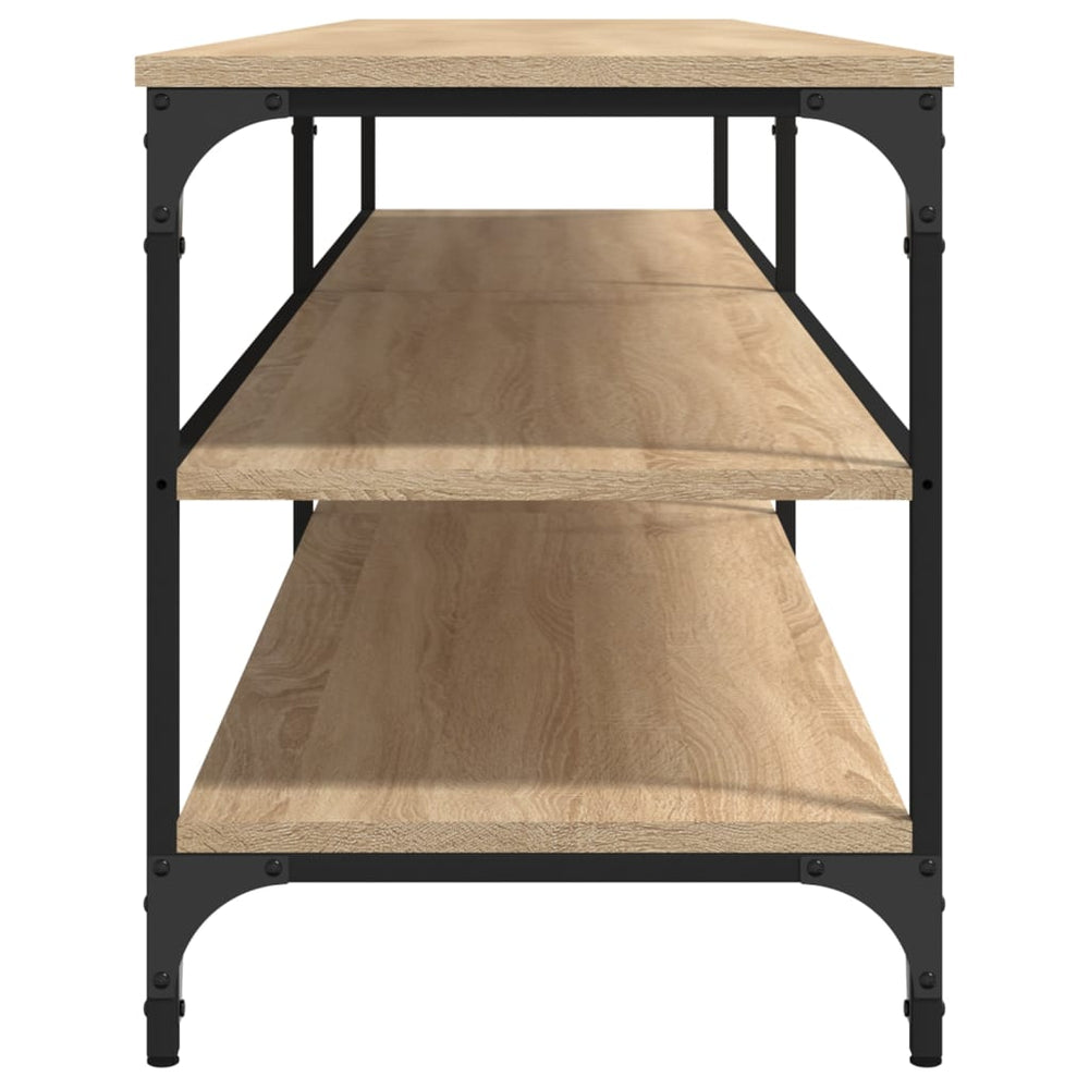 Tv-meubel 200x30x50 cm bewerkt hout metaal sonoma eikenkleurig MeubelReus
