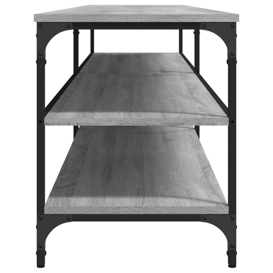 Tv-meubel 200x30x50 cm bewerkt hout metaal grijs sonoma eiken MeubelReus
