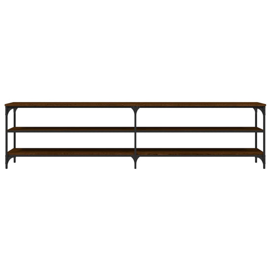 Tv-meubel 200x30x50 cm bewerkt hout metaal bruin eikenkleur MeubelReus
