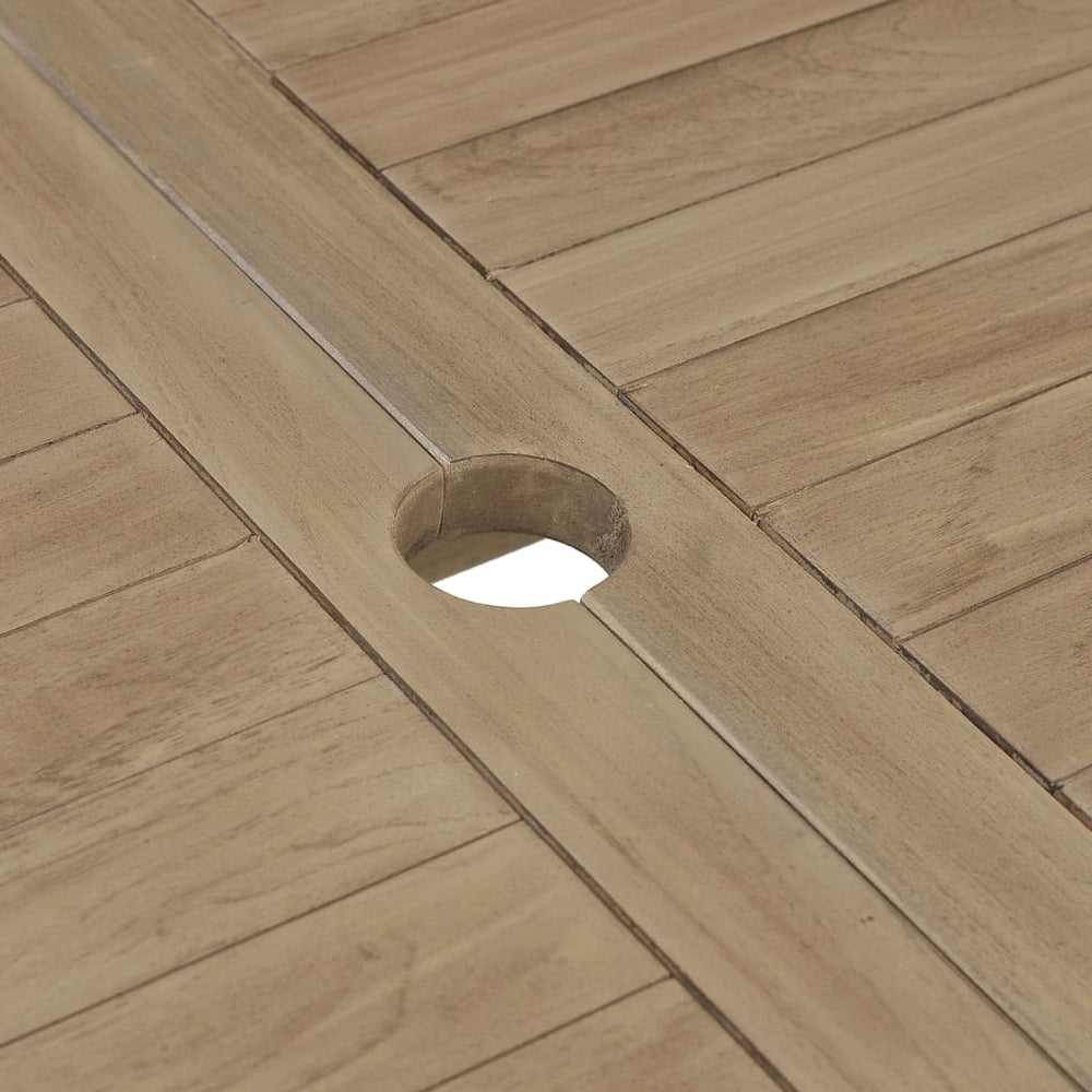 5-delige Tuinset massief teakhout grijs MeubelReus