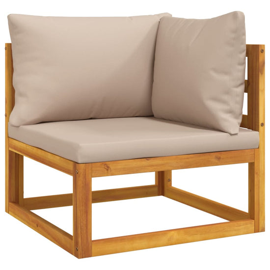 3-delige Loungeset met kussens massief hout taupe MeubelReus