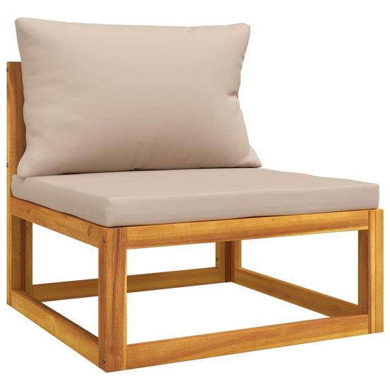 3-delige Loungeset met kussens massief hout taupe MeubelReus