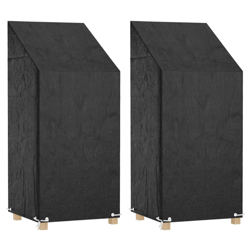 Tuinstoelhoezen 2 st met 8 oogjes 65x65x110/150 cm polyetheen MeubelReus