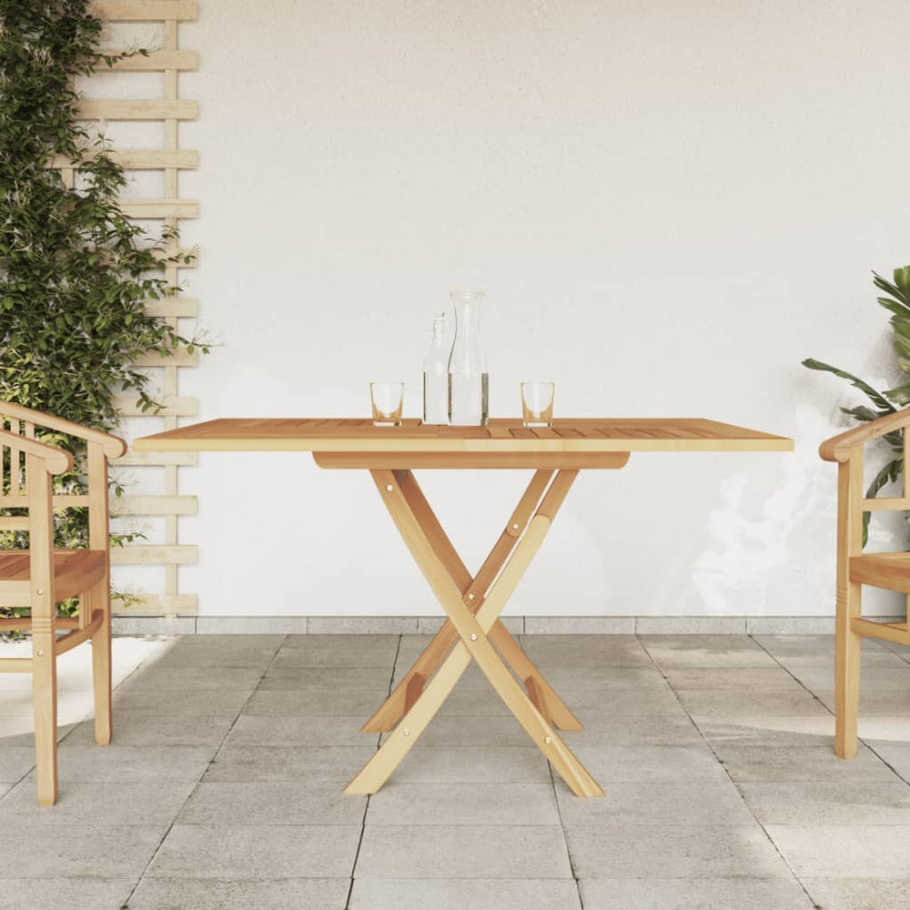 Tuintafel inklapbaar 120x120x75 cm massief teakhout MeubelReus