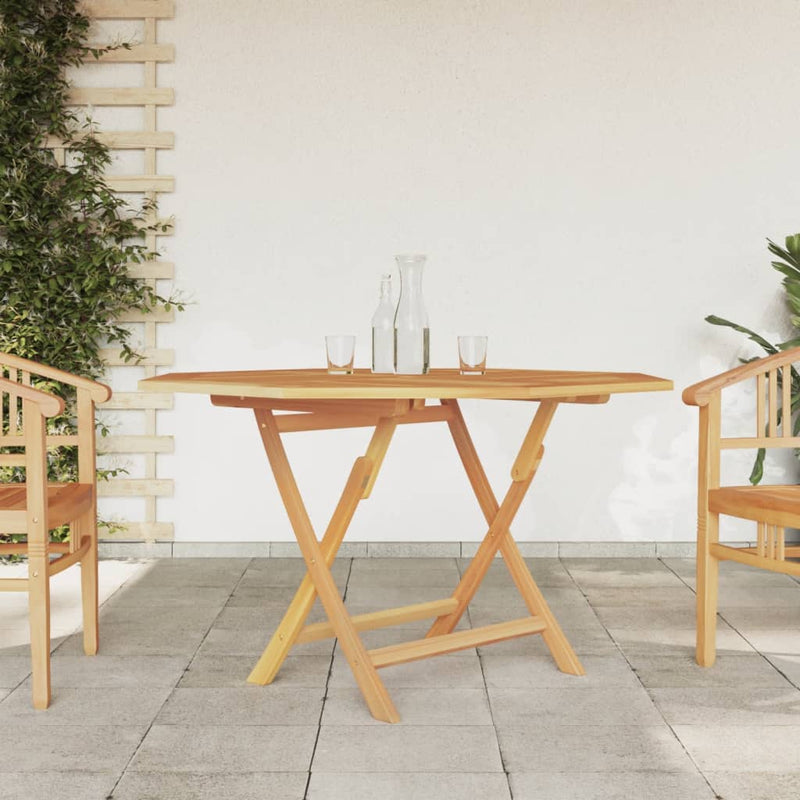 Tuintafel inklapbaar 120x120x75 cm massief teakhout MeubelReus