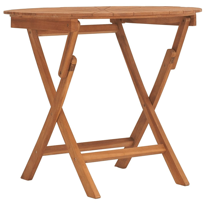 Tuintafel inklapbaar Ø 85x75 cm massief teakhout MeubelReus