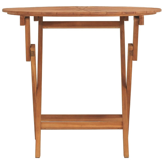 Tuintafel inklapbaar Ø 85x75 cm massief teakhout MeubelReus