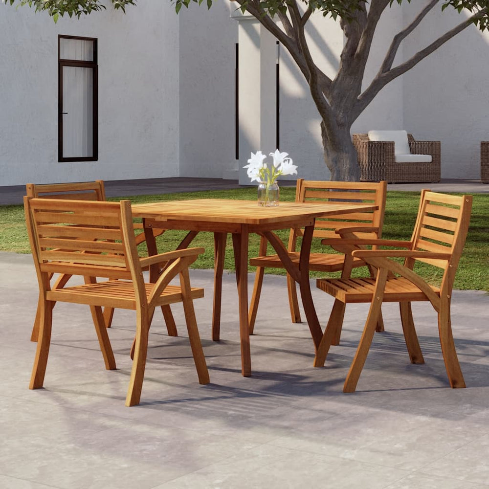 Tuintafel 110x110x75 cm massief acaciahout MeubelReus