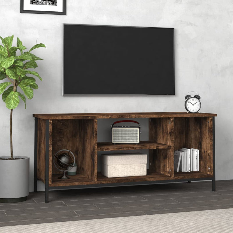 Tv-meubel 102x35x45 cm bewerkt hout gerookt eikenkleurig MeubelReus
