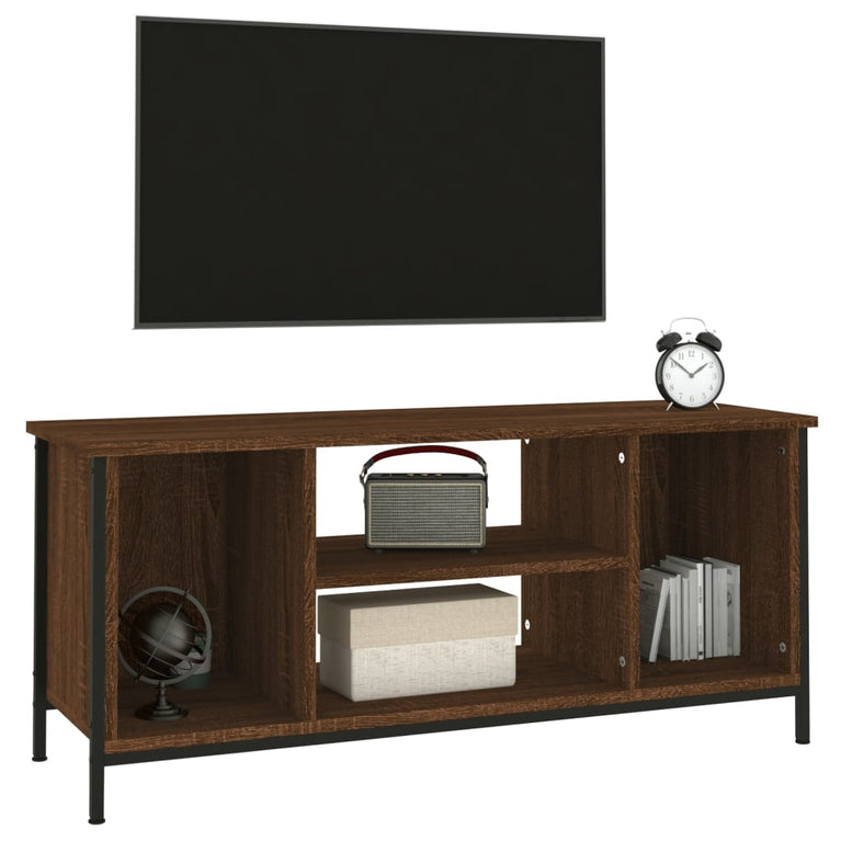 Tv-meubel 102x35x45 cm bewerkt hout bruin eikenkleur MeubelReus