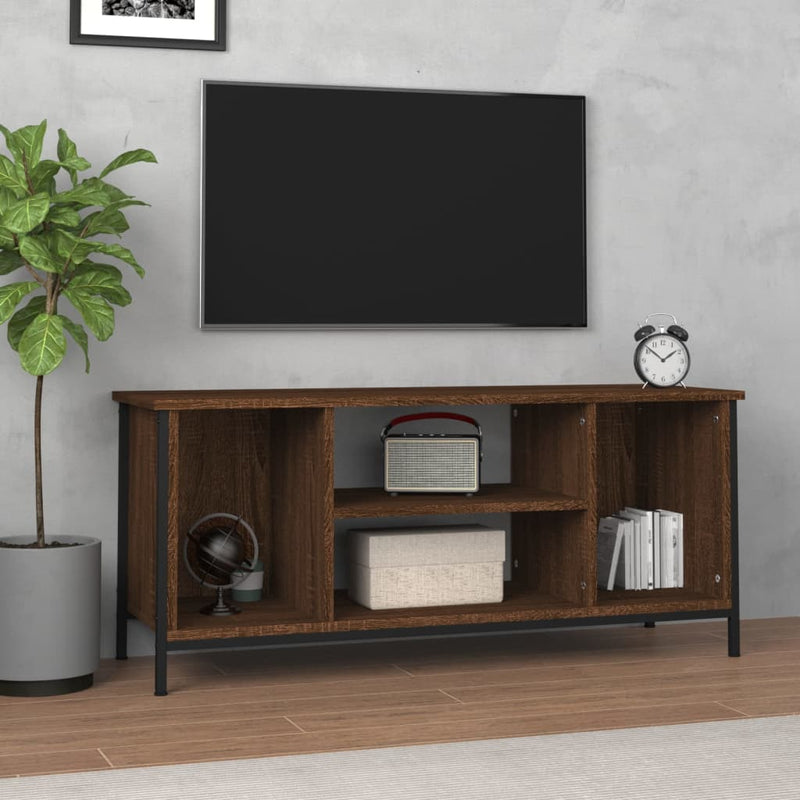 Tv-meubel 102x35x45 cm bewerkt hout bruin eikenkleur MeubelReus