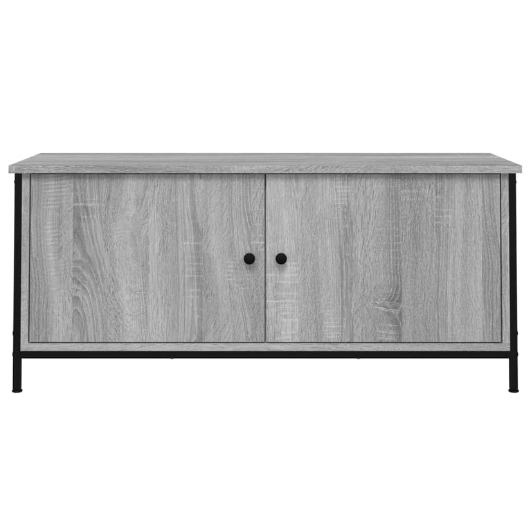Tv-meubel 102x35x45 cm bewerkt hout grijs sonoma eikenkleurig MeubelReus