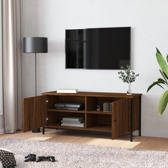 Tv-meubel 102x35x45 cm bewerkt hout sonoma eikenkleurig MeubelReus