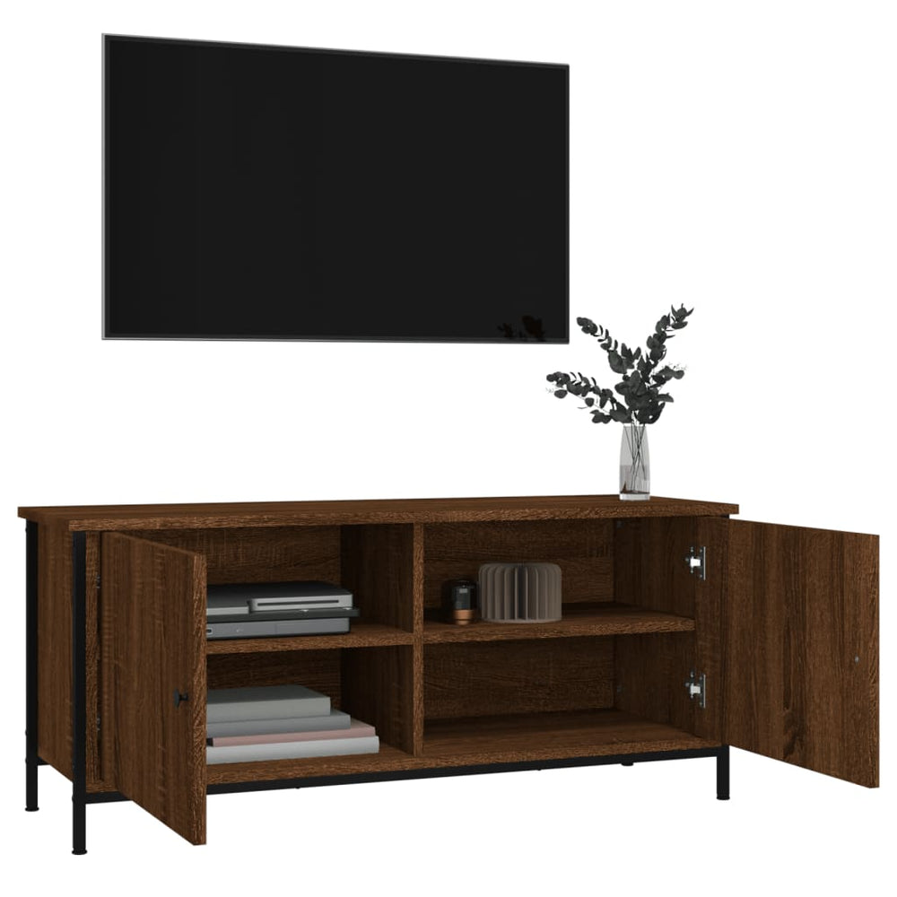 Tv-meubel 102x35x45 cm bewerkt hout sonoma eikenkleurig MeubelReus