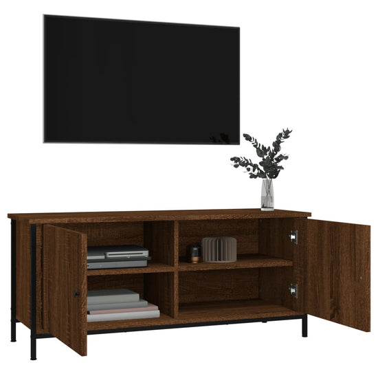 Tv-meubel 102x35x45 cm bewerkt hout sonoma eikenkleurig MeubelReus