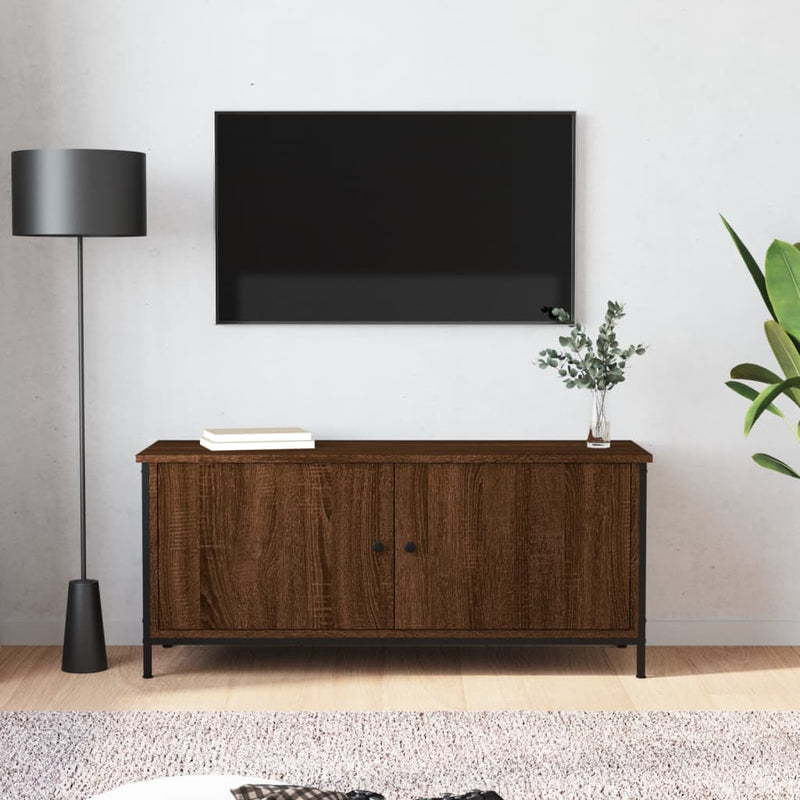 Tv-meubel 102x35x45 cm bewerkt hout sonoma eikenkleurig MeubelReus