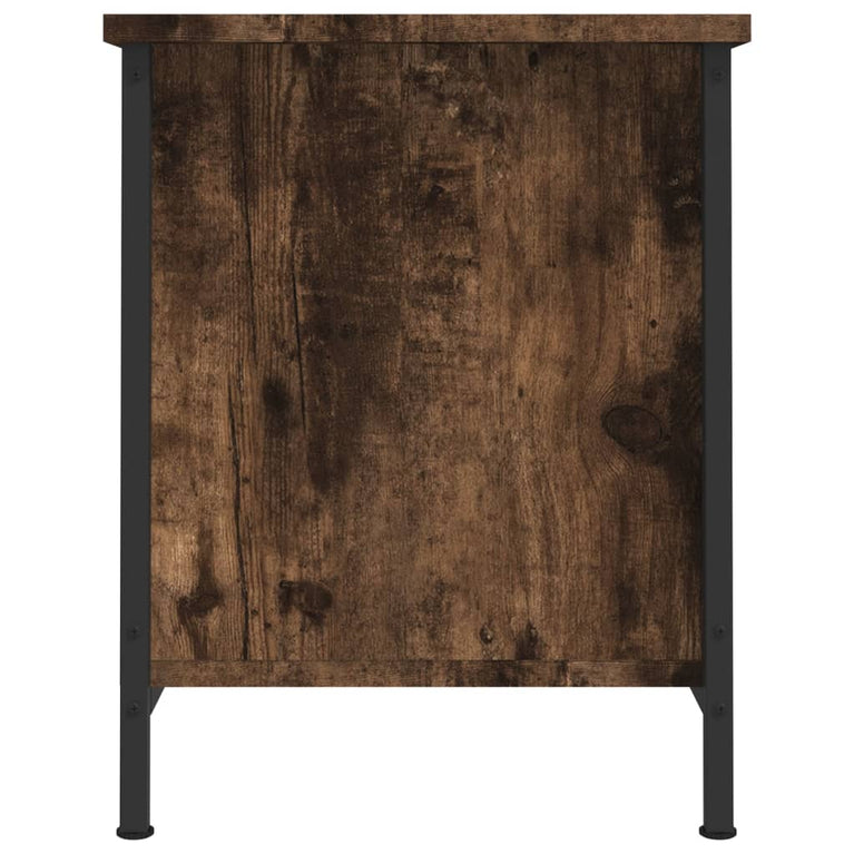Tv-meubel met deuren 60x35x45 cm bewerkt hout gerookt eiken MeubelReus