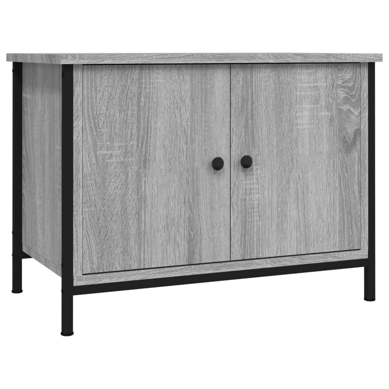 Tv-meubel met deuren 60x35x45 cm bewerkt hout grijs sonoma MeubelReus